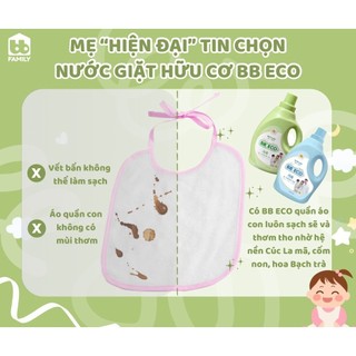 Combo 2 can nước giặt hữu cơ BB ECO EXTRA X2 an toàn và dịu nhẹ cho da bé can 3000ml