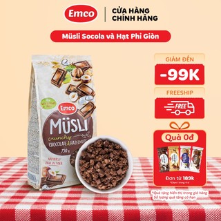 Ngũ cốc dinh dưỡng emco vị socola và hạt phỉ giòn 750g