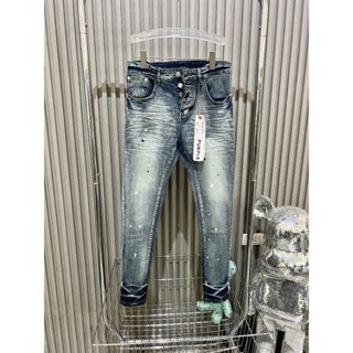  Quần jean bò jean nam Purple mác lụa xanh bạc vẩy sơn 4 cúc 