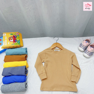 Áo Phông Cho Bé Áo Len Dài Tay Giữ Nhiệt Tốt Cho Bé Trai Bé Gái Hàn Quốc Chất Len Tăm Mịn Dễ Phối Đồ 8-18kg ÁO DÀI GÂN