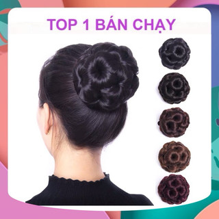   HÀNG CAO CẤP  TÓC GIẢ BÚI HOA DẠNG KẸP TUỔI TRUNG NIÊN SỈ CHỈ 35K 