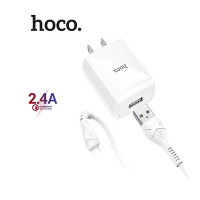 Bộ sạc nhanh Hoco DC13 USB to IP dùng cho ip7/8/X/11/12 , sạc nhanh 2.4A,  chân cắm dẹt tiêu chuẩn US