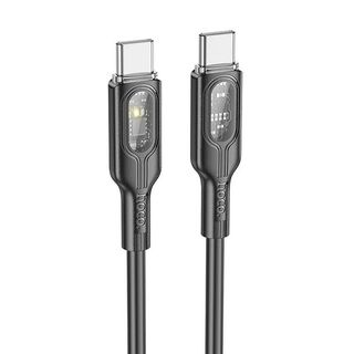 Dây sạc tự ngắt hoco u120 sạc nhanh 60w type-c to type-c dây dẻo dài 1.2m