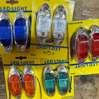 Combo 2 Đèn led sườn ô tô, xe tải 6568 6 mắt led điện 12v - 24v dùng chung.