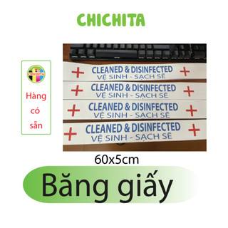 50 cái Băng Giấy Niêm Vệ Sinh Bồn Cầu CHICHITA- Dùng Cho Khách Sạn
