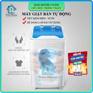 Máy giặt mini 7L công suất 300W thùng đơn nắp trên, động cơ mạnh mẽ không ồn, sạch,  tiết kiêm điện, nước