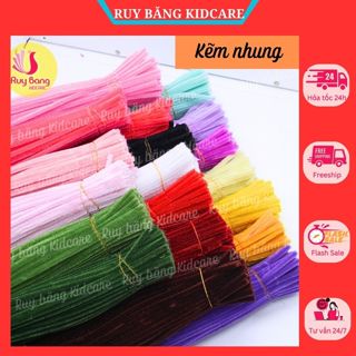 SET 100 Cành Kẽm Nhung, Kẽm Lông Loại,  kẽm nhung làm Hoa kẽm nhung, diy, hoa trang trí