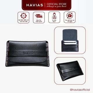 Smile HAVIAS ví mini thủ công da Shell Cordovan 100% & Smile8 HAVIAS