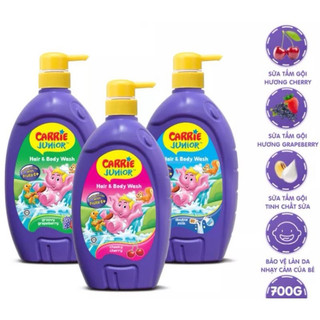 Sữa tắm gội toàn thân Carrie Junior 700ml