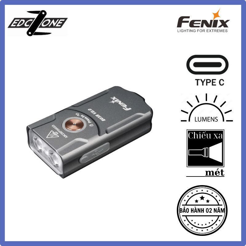 Đèn móc khóa FENIX E03R V2.0 Chính hãng (500 Lumens)