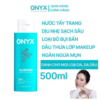 Nước tẩy trang dành cho da dầu mụn ONYX Bảo Thy giúp làm sạch sâu loại bỏ bụi bẩn dầu thừa và ngăn ngừa mụn 500ml