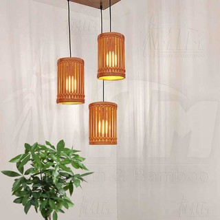 Đèn tre mtdt09 - đèn mây tre, đèn trang trí, đèn treo thả