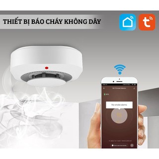 [Tuya Wifi] Cảm Biến Khói Thông Minh 90DB Kết Nối Wifi