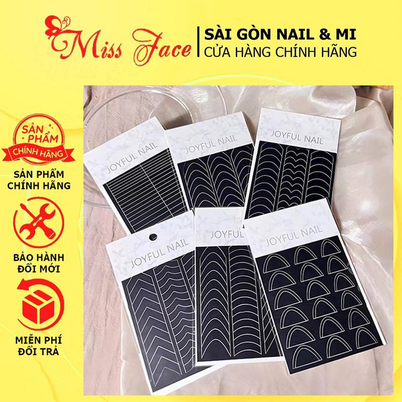 (SALE GIÁ SOC) Miếng dán French đầu móng - Sticker dán móng dặm ombre nail - Tấm dán viền móng hỗ tr