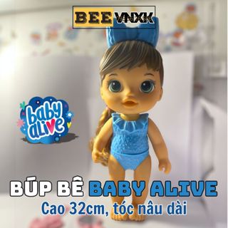  Búp bê tạo kiểu tóc Baby Alive Sudsy cao 32cm tóc nâu dài - Đồ chơi BEE VNXK xuất dư không phụ kiện cho bé từ 3 tuổi 
