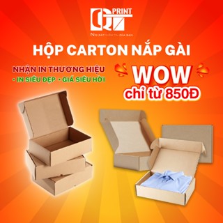 [Combo 50] Hộp Carton Nắp Gài Đóng Hàng Đựng Quần Áo, Mỹ Phẩm, Quà Tặng, Đầy Đủ Kích Thước - Bao Bì QT
