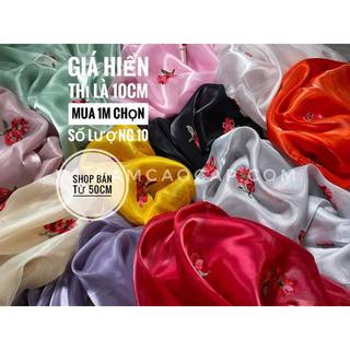 Organza Thêu Hoa - giá hiển thị là giá 10cm, mua 1m chọn 10.