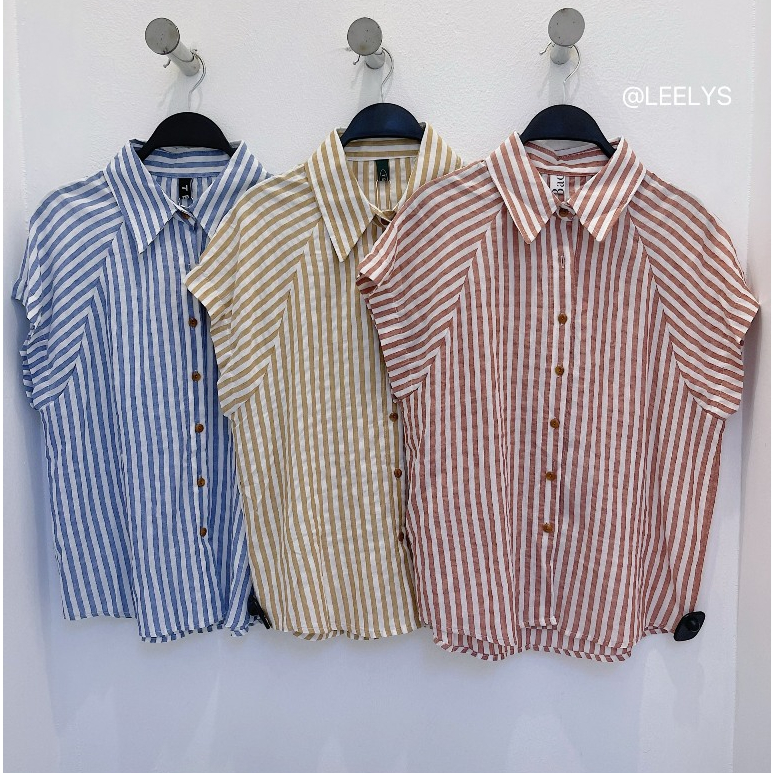 Áo sơ mi kẻ sọc tay hến ( T.Bao 3027