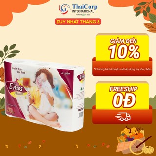 Lốc 6 cuộn giấy vệ sinh cao cấp e'mos premium