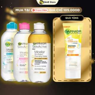 Nước tẩy trang Garnier Skinactive Micellar Water cho da dầu mụn da khô da nhạy cảm 400ml