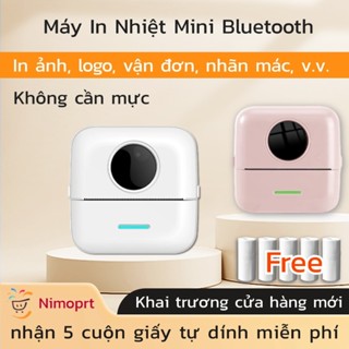 Máy in nhiệt mini 57mm không dây bluetooth  In địa chỉ, tệp, ảnh. thích hợp cho android ios