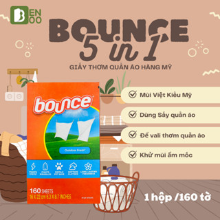 Giấy Thơm Quần Áo Bounce Mỹ 160 Tờ Nguyên Hộp - Làm Thơm Quần Áo Và Loại Bỏ Mùi Ẩm Mốc