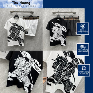 bộ cộc buryy ngựa họa tiết hình in sắc nét độ hoàn thiện cao chất liệu cotton-bộ quần áo nam