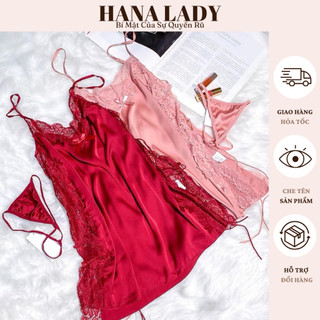 Váy ngủ lụa sexy đan dây gợi cảm, Đầm ngủ nữ quyến rũ lụa cao cấp mềm mịn VN398