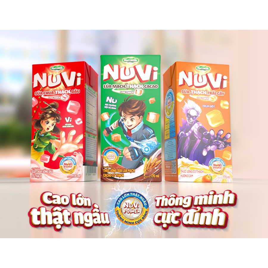 [1 thùng] SỮA THẠCH NUVI CÓ THẠCH 170ML/110ML ĐỦ VỊ – DINH DƯỠNG NGON MIỆNG CHO BÉ YÊU