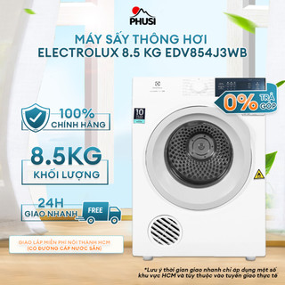 Edv854j3wb máy sấy thông hơi electrolux 8.5 kg edv854j3wb - hàng chính hãng -