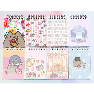 Sổ lò xo mini pusheen LXD14 A7 100 trang sổ note dễ thương
