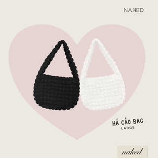 Túi đeo vai xinh xắn vải xốp cỡ lớn Naked by V - Há Cảo Bag