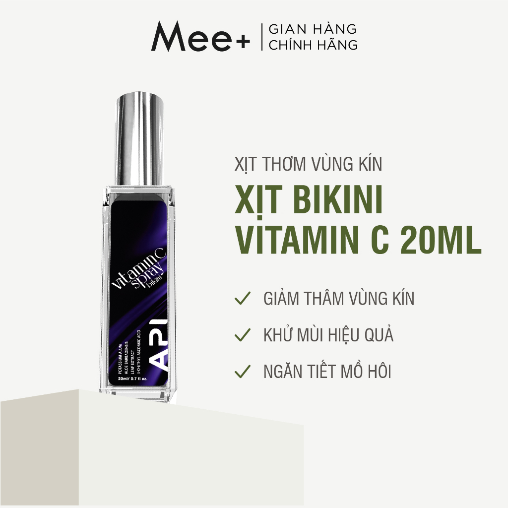 Xịt thơm Vùng Kín Xịt bikini 20ml giảm thâm vùng kín, khử mùi hiệu quả, khô thoáng ngăn tiết mồ hôi