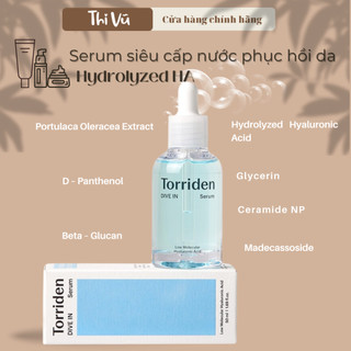  Serum cấp nước phục hồi dưỡng ẩm TORRIDEN Low Molecular Hyaluronic Acid Dive In 50ml - Thi Vũ 