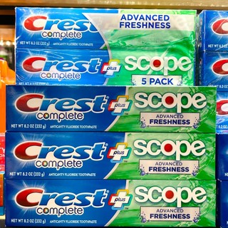 Kem Đánh Răng Crest Complete Plus Scope Advanced Active Foam Toothpaste 232g