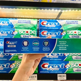 Kem Đánh Răng Crest Complete Plus Scope Advanced Active Foam Toothpaste 232g