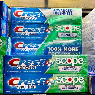 Kem Đánh Răng Crest Complete Plus Scope Advanced Active Foam Toothpaste 232g