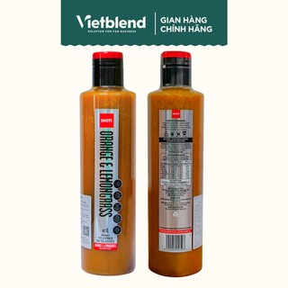 Syrup SHOTT Vị Cam Sả (Orange & Lemongrass) Chai 1 Lít