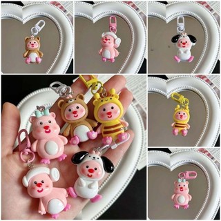 Móc khóa hoạt hình Loopy dễ thương chất liệu nhựa. Móc khóa chắc chắn dùng làm quà tặng phụ kiện