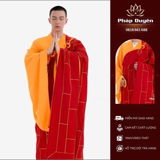Áo Cà Sa, Áo Tùy Y 25 Điều Màu Đỏ - Pháp Phục Quý Thầy