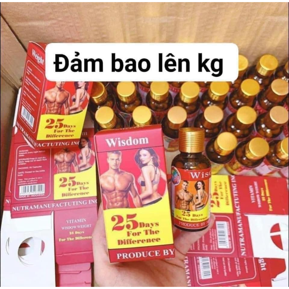 ( Chính Hãng) Tăng cân wisdom weight chính hãng indonesia, vitamin hỗ trợ tăng cân giúp ăn ngon ngủ ngon hơn, an toàn