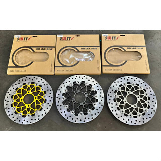 [Xám, đen, vàng, titan] Đĩa thắng Swit 4 lỗ 267mm 12 khoen inox 304 / thailand cho mọi dòng xe