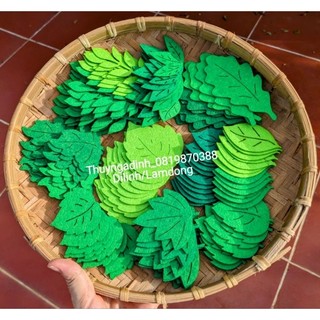 Lá vải nỉ (15-100 lá) tùy chọn từ 5cm ->9.5cm trang trí mầm non