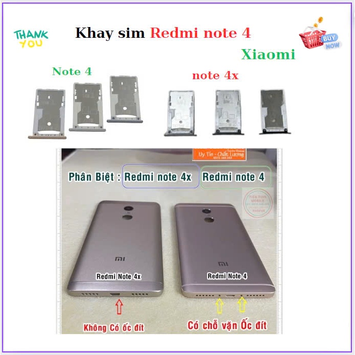 Khay Sim xiaomi  Redmi Note 4
