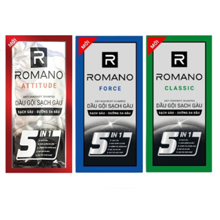  Set 42 gói Dầu Gội Sạch Gàu Romano hương nước hoa 5in1 5g gói 