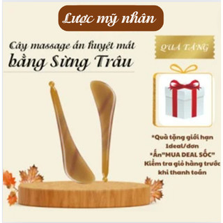 Cây massage mắt và mặt day ấn huyệt bằng sừng, đánh tan bọng mắt, nâng cơ trẻ hóa giảm nhăn da cao cấp