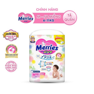Thanh lý - tã/bỉm quần merries nhật bản size m58