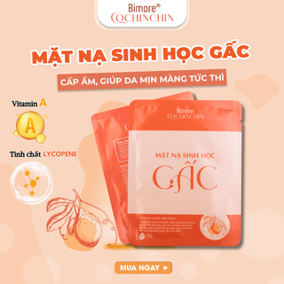 Mặt nạ sinh học gấc Bimore cấp ẩm sâu sáng mịn da 1 miếng