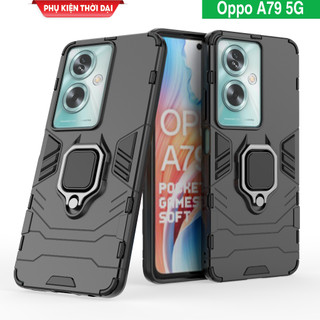 Ốp lưng Oppo A79 5G chống sốc iron man iring giá đỡ kiêm nhẫn hút ô tô hiệu siêu bền