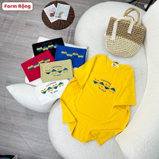 Mã 083 - Áo Thun Nữ Cotton Co Giãn Tôn Dáng, Mịn Mát, Thấm Hút Mồ Hôi, Phối Hình In Nổi